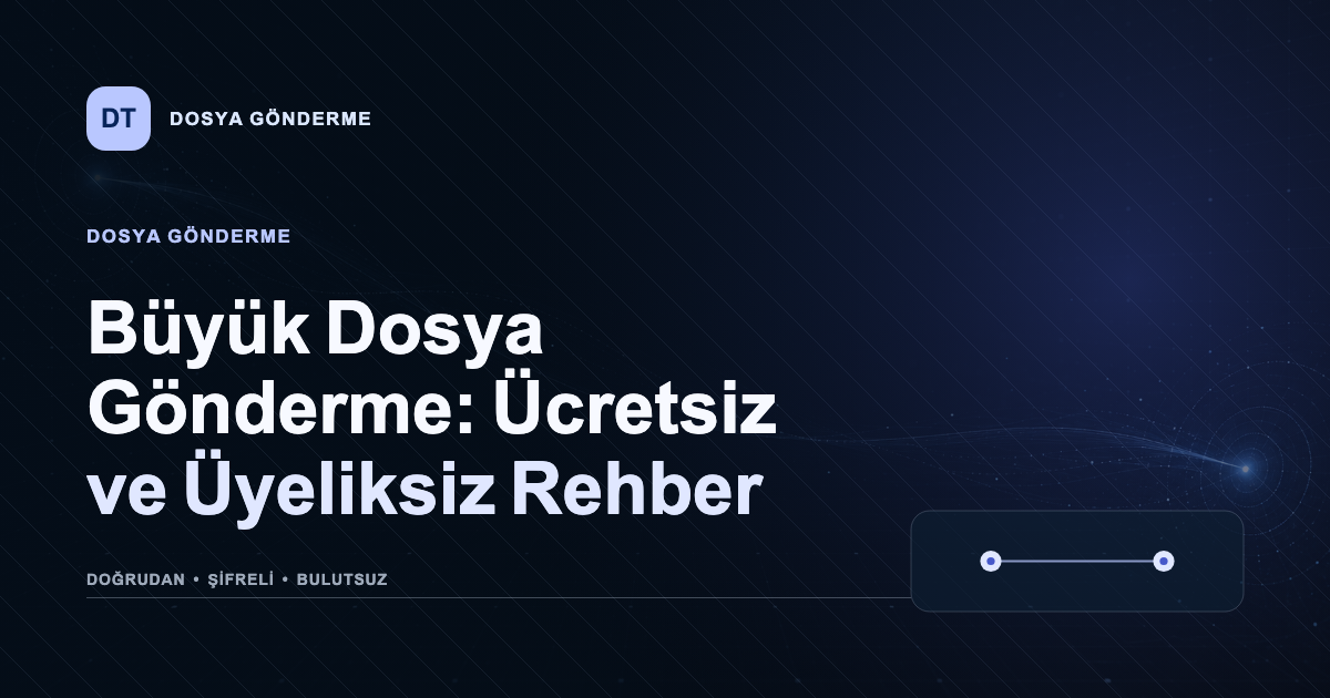 Büyük Dosya Gönderme: Ücretsiz ve Üyeliksiz Rehber için Dosya Gönderme aktarım görseli